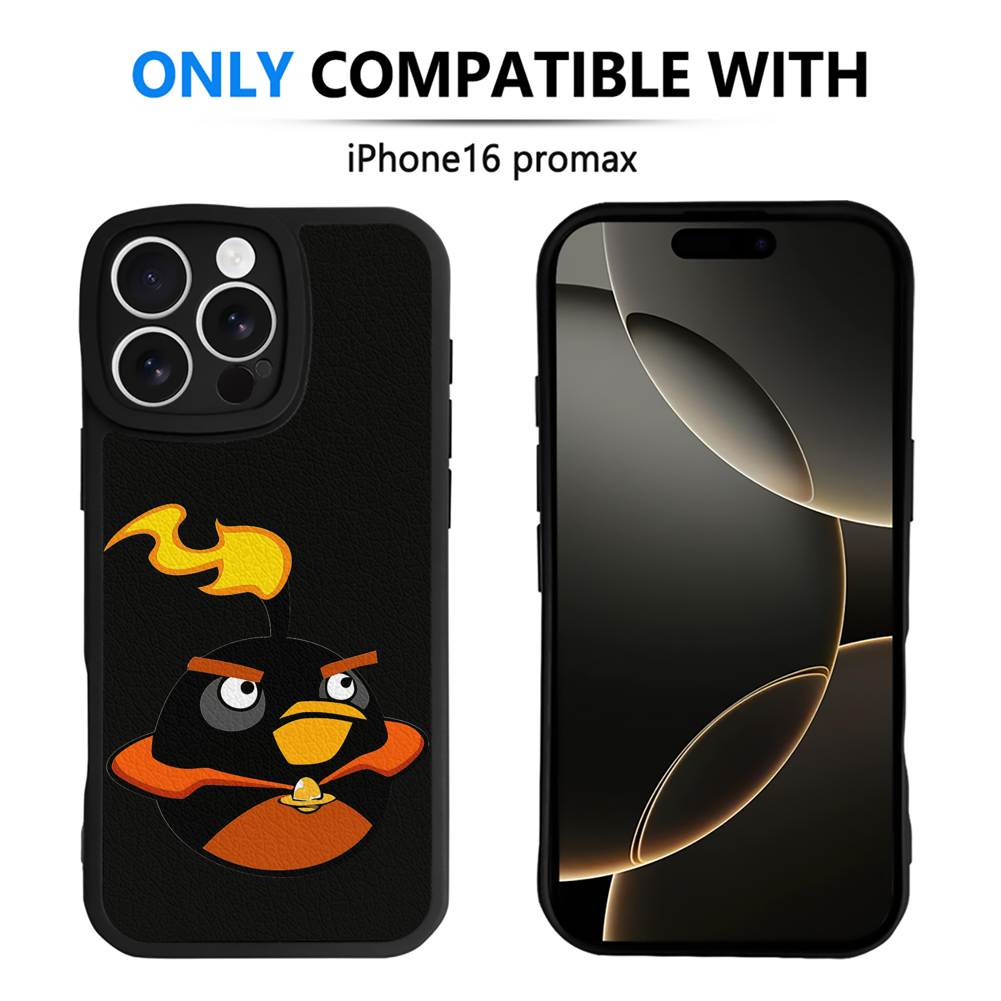 （画像用） Angry Birds アングリーバード 【iPhone 16シリーズ対応】シリコンスマホケース（レザー調） 材質：シリコン